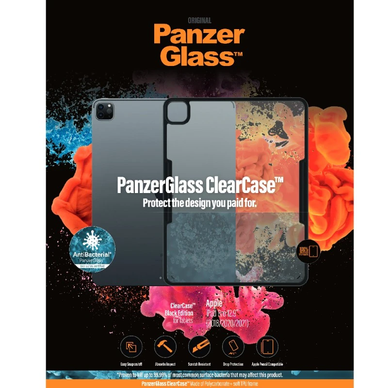 PANZERGLASS ГРЪБ IPAD PRO 12.9'',Ч