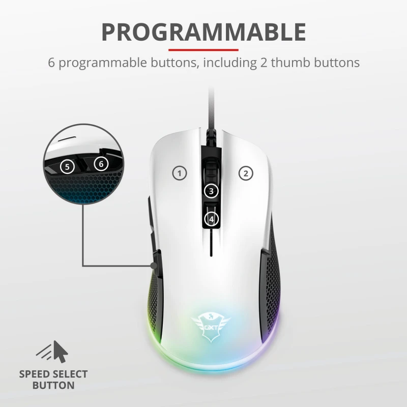 TRUST 24485 GXT 922W YBAR GAMING MOUSE