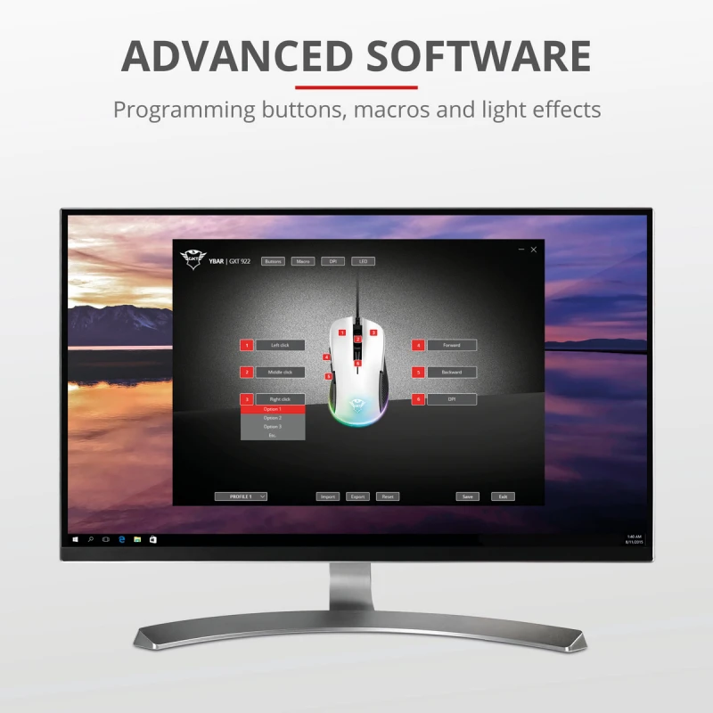 TRUST 24485 GXT 922W YBAR GAMING MOUSE