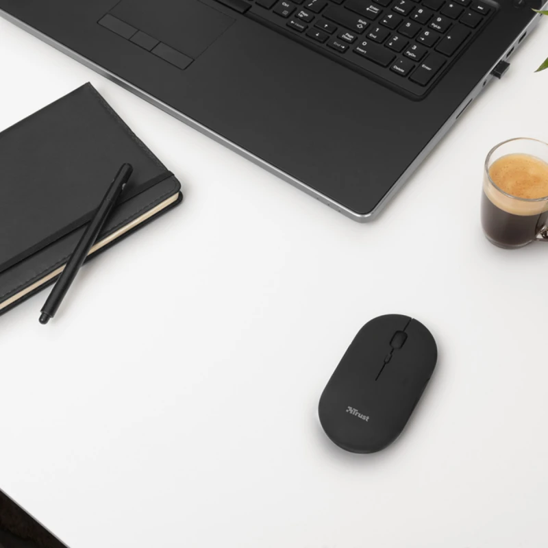 TRUST 24059 PUCK WRL RCHRGABLE MOUSE BLK