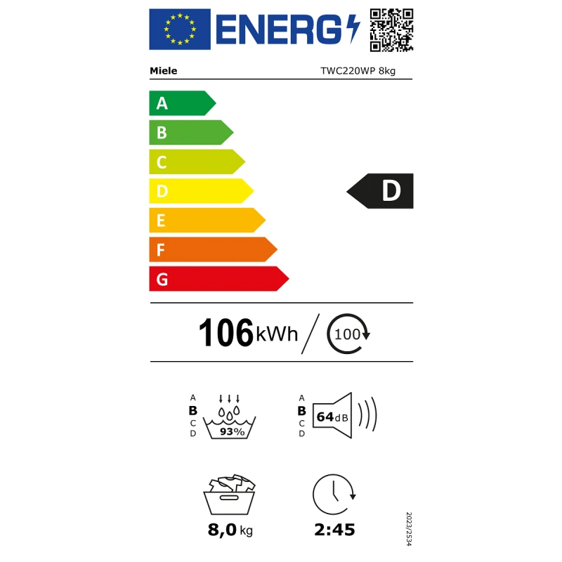 MIELE TWC220WP 8kg