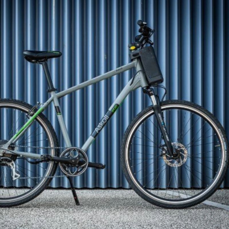 ASKOLL EB 5 ЕЛЕКТРИЧЕСКО КОЛЕЛО 28'' СИВО МЪЖКА РАМКА