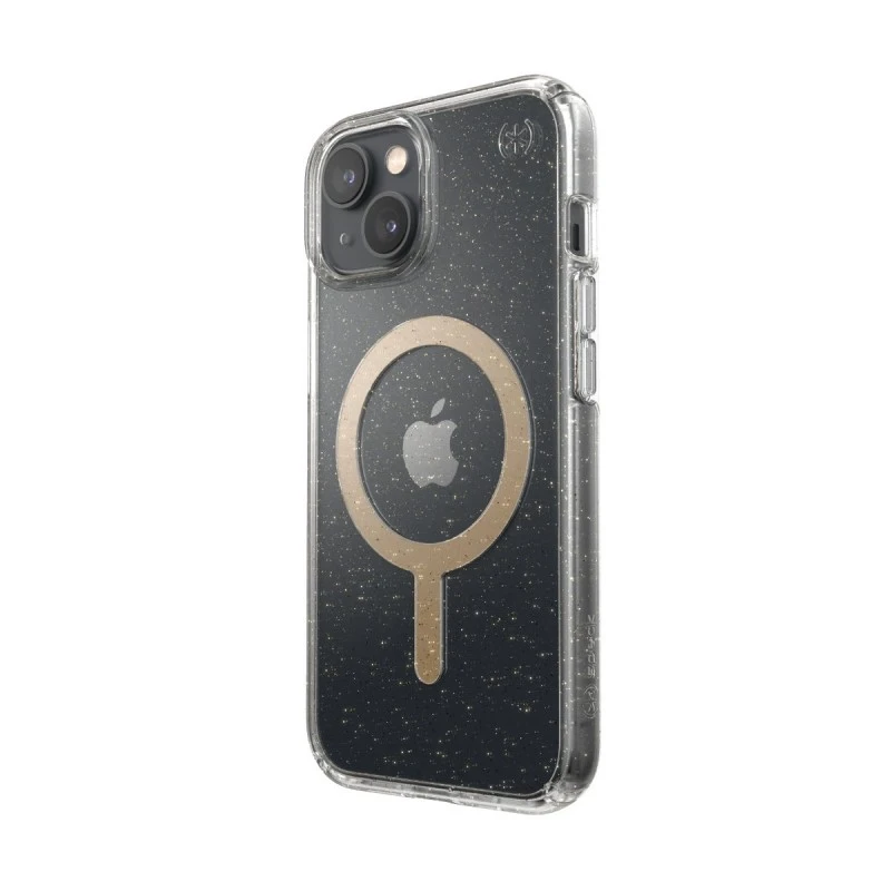 SPECK IPHONE 14 PRESIDIO 2 CLEAR GLITTER / GOLD + MAGSAFE