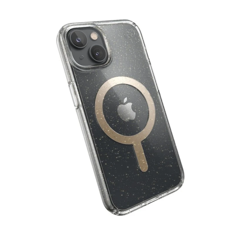 SPECK IPHONE 14 PRESIDIO 2 CLEAR GLITTER / GOLD + MAGSAFE