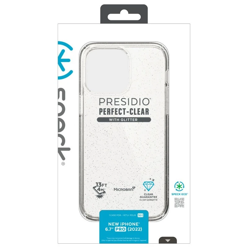 SPECK IPHONE 14 PRO MAX PRESIDIO 2 CLEAR GLITTER / GOLD