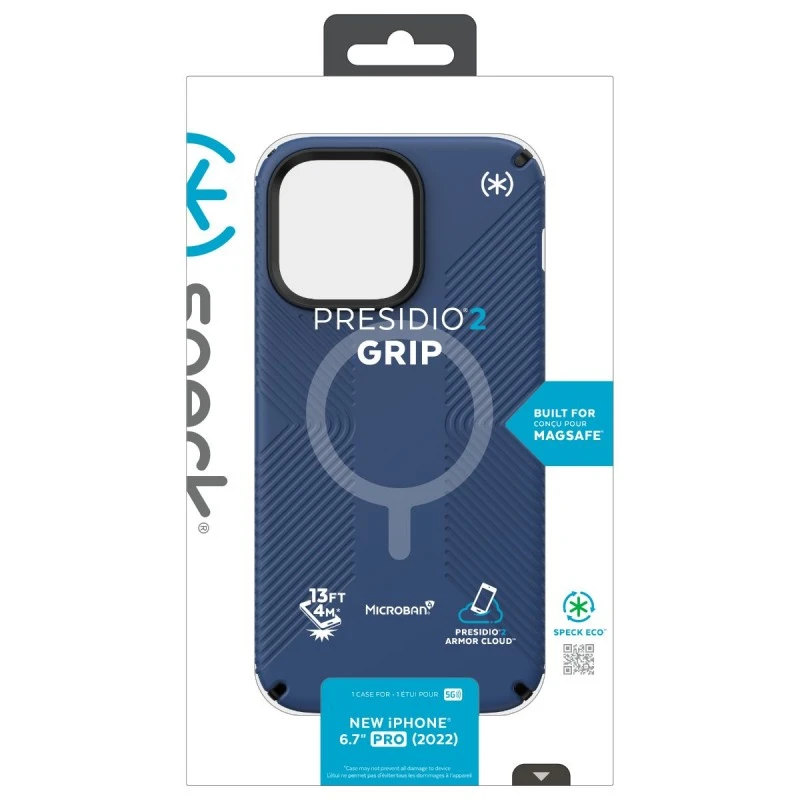 SPECK IPHONE 14 PRO MAX PRESIDIO 2 GRIP BLUE + MAGSAFE