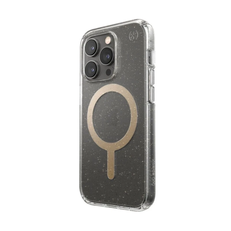 SPECK IPHONE 14 PRO PRESIDIO 2 CLEAR GLITTER / GOLD MAGSAFE