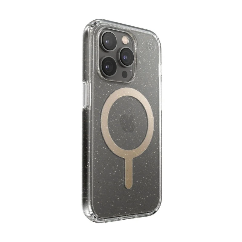 SPECK IPHONE 14 PRO PRESIDIO 2 CLEAR GLITTER / GOLD MAGSAFE