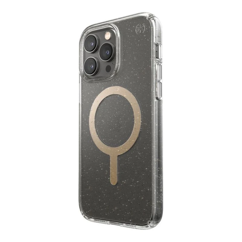 SPECK IPHONE 14 PRO MAX PRESIDIO 2 CLEAR/GLITTER GOLD-MAG