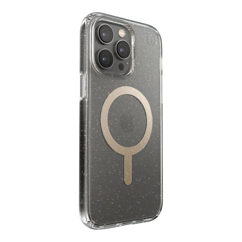 SPECK IPHONE 14 PRO MAX PRESIDIO 2 CLEAR/GLITTER GOLD-MAG