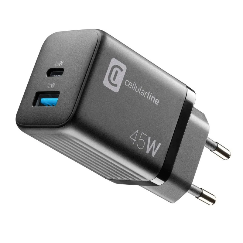 CELLULAR ЗАРЯДНО 220V PD GAN USB USB-C 45W ЧЕРНО