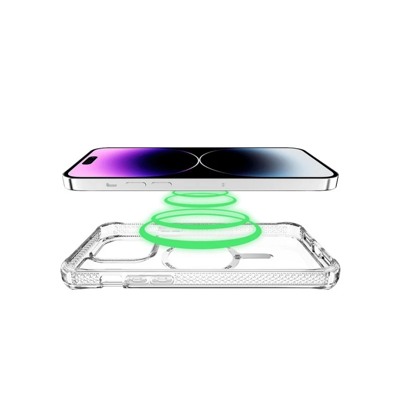ITSKINS HYBRID R УСИЛЕН КАЛЪФ MAGSAFE IPHONE14 PRO CLEAR