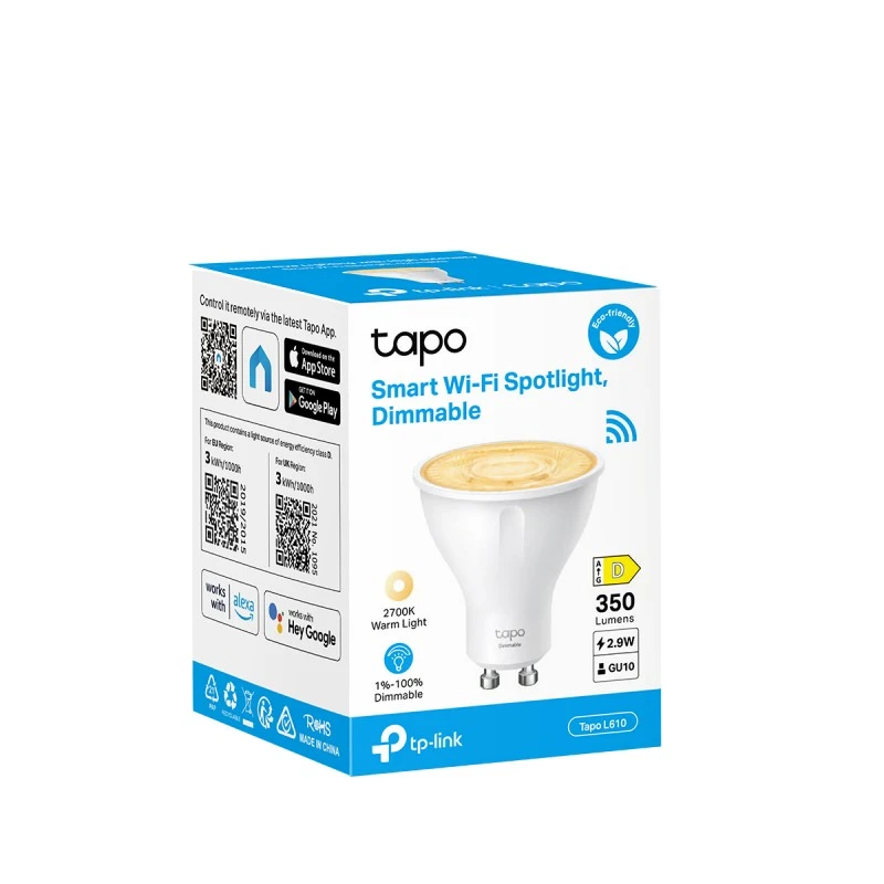 TP-LINK TAPO L610 SMART WI-FI КРУШКА РЕФЛЕКТОР ДИМИРУЕМА