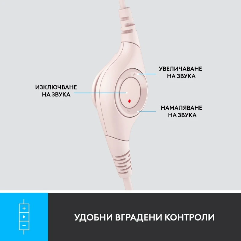 LOGITECH 981-001281 H390 USB ROSE