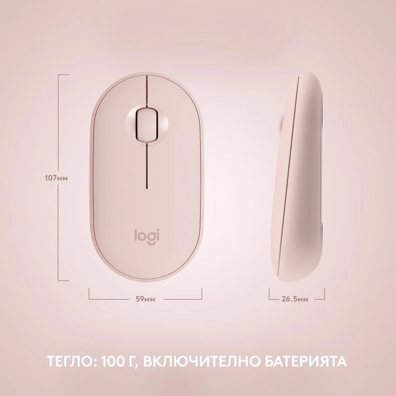 LOGITECH MK470 SLIM COMBO ROSE 920-011322