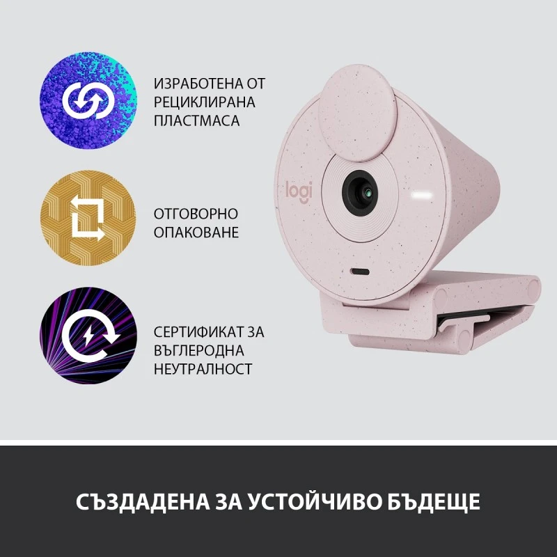 LOGITECH 960-001448 BRIO 300 FHD ROSE