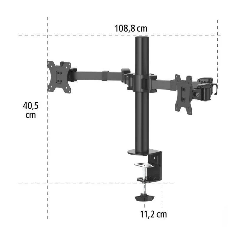 HAMA 118494 СТОЙКА ЗА МОНИТОР ЗА БЮРО ДВЕ РАМЕНА 13''-35''