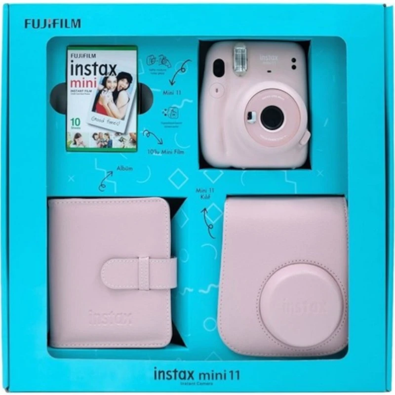 FUJIFILM INSTAX MINI 11 BLUSH PINK BUNDLE