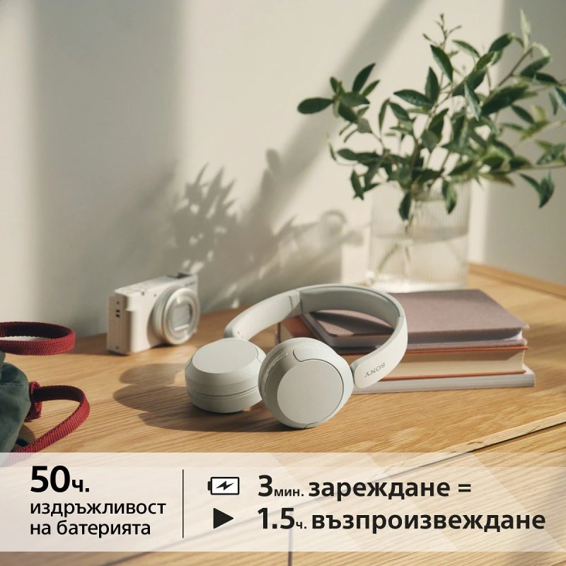 SONY WH-CH520W WIRELESS BLUETOOTH HEADPHONES WHITE