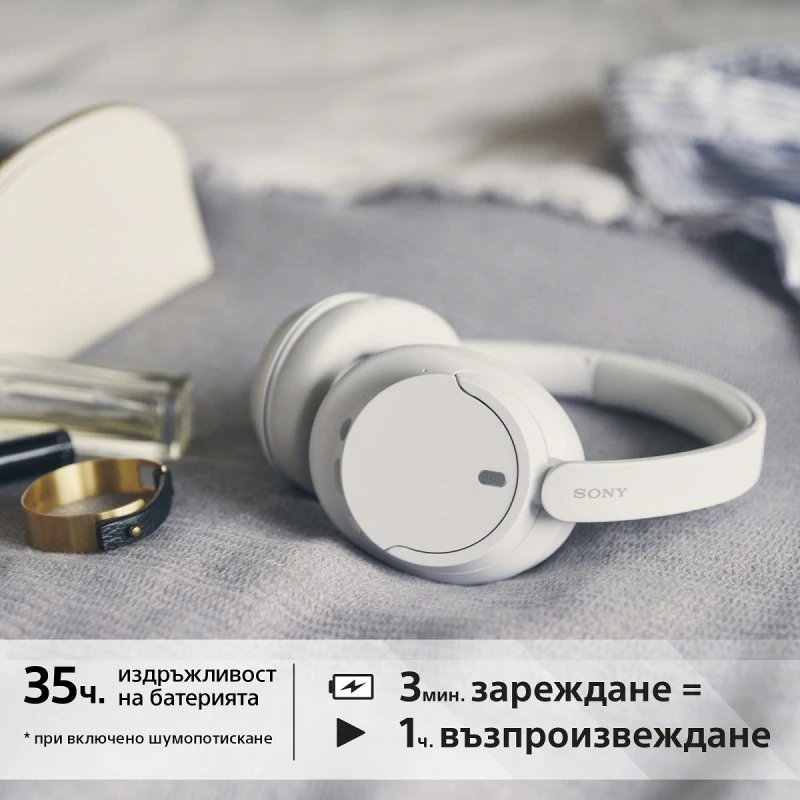 SONY WH-CH720NW WIRELESS BLUETOOTH HEADPHONES WHITE