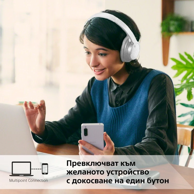 SONY WH-CH720NW WIRELESS BLUETOOTH HEADPHONES WHITE