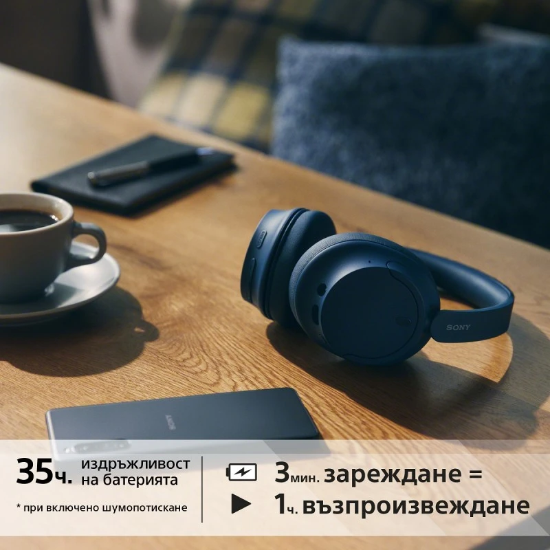 SONY WH-CH720NL WIRELESS BLUETOOTH HEADPHONES BLUE