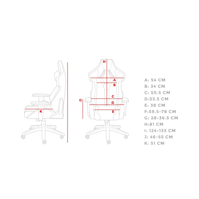 GENESIS NITRO 650 HOWLITE WHITE GAMING CHAIR