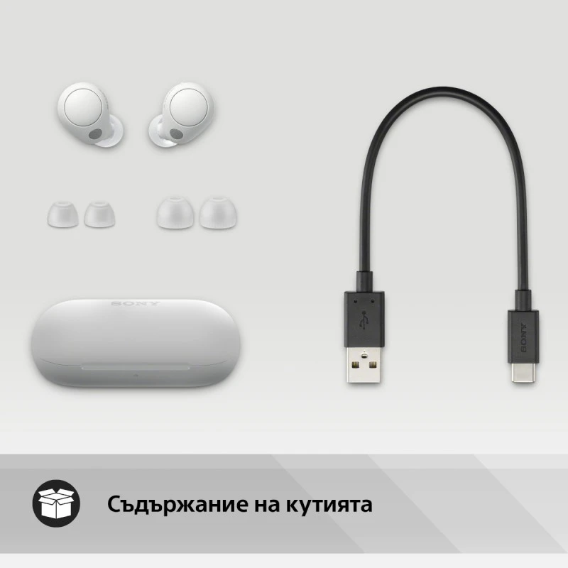 SONY WF-C700NW TRUE WIRELESS HEADPHONES WHITE