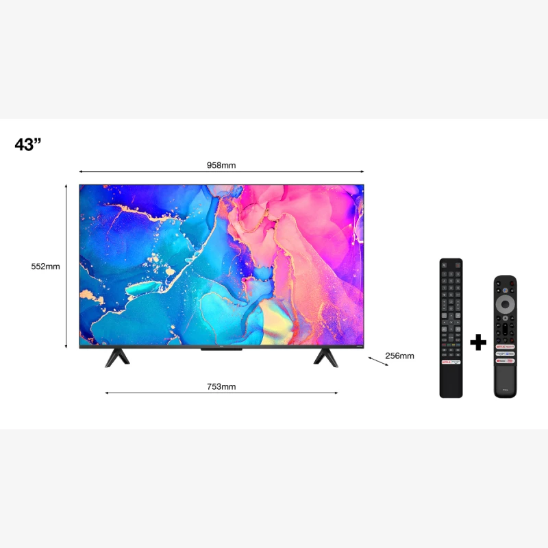 TCL 43C639 QLED SMART GOOGLE TV
