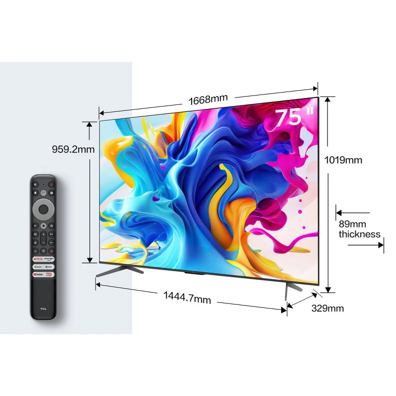 TCL 75C645 QLED SMART GOOGLE TV