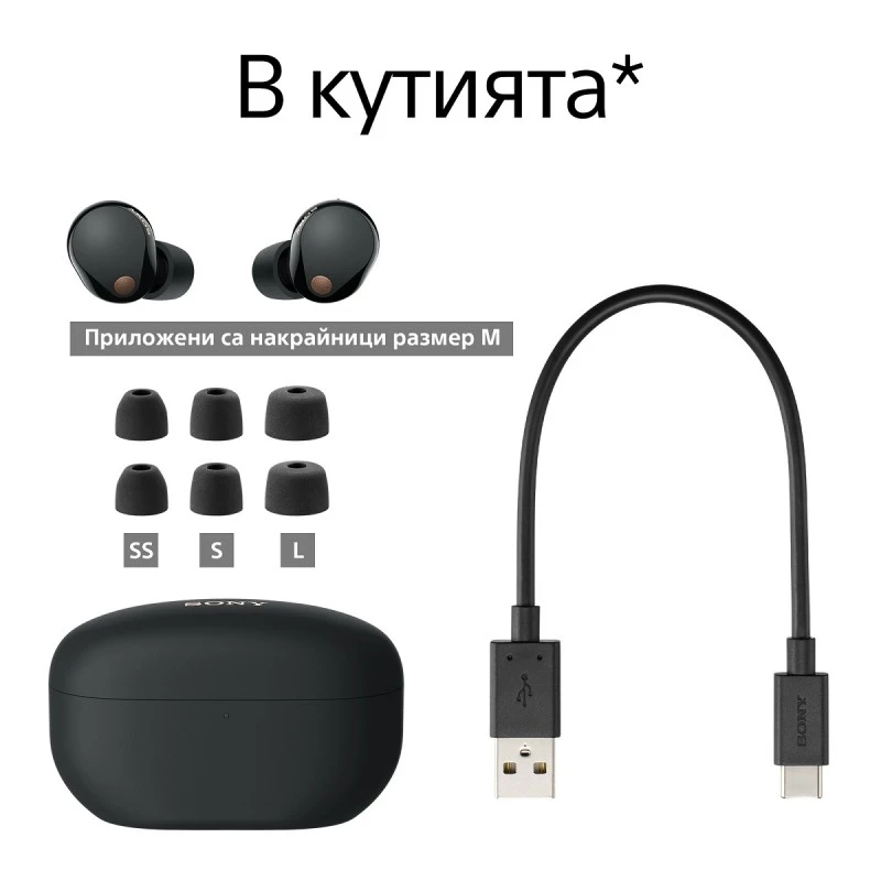 SONY WF-1000XM5B TRUE WIRELESS HEADPHONES