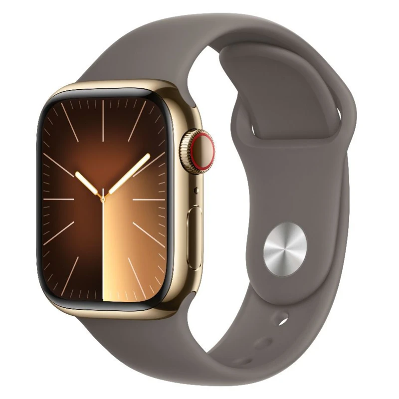 APPLE WATCH 9 41MM CELL STEEL GOLD SPORT S/M