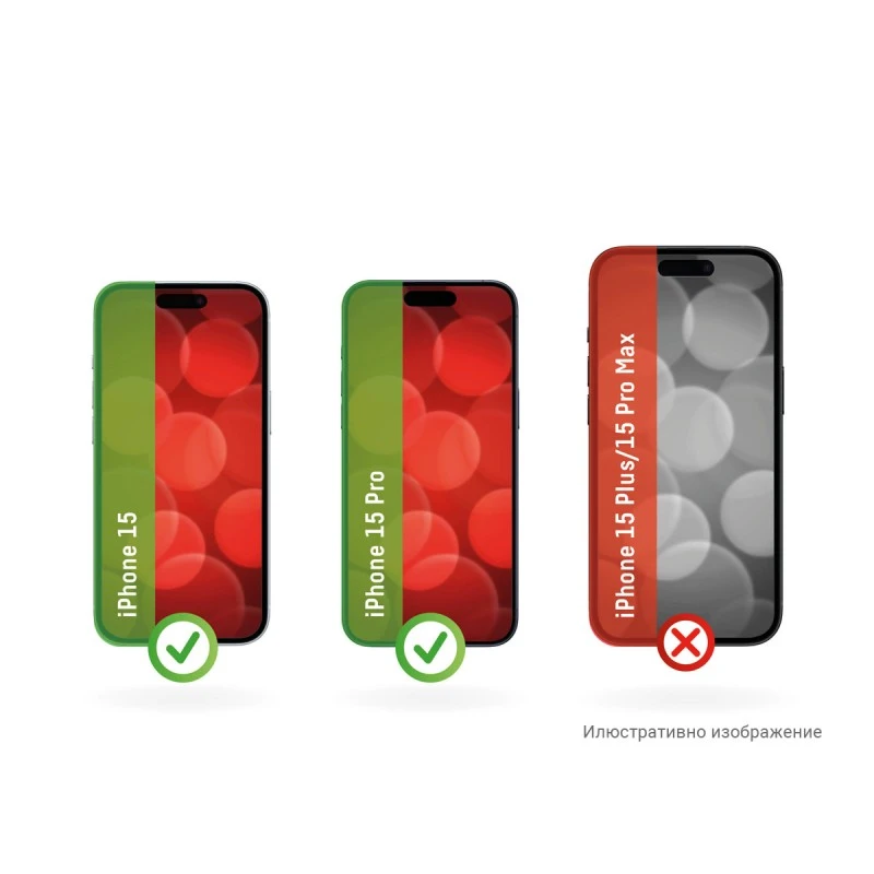 DISPLEX IPHONE 15/15 PRO 10H REAL GLASS FULL COVER 3D