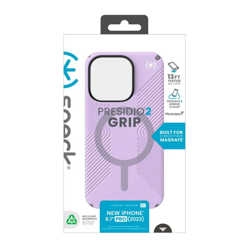 SPECK IPHONE 15 PRO PRESIDIO 2 GRIP SPRING PURPLE+MAGSAFE
