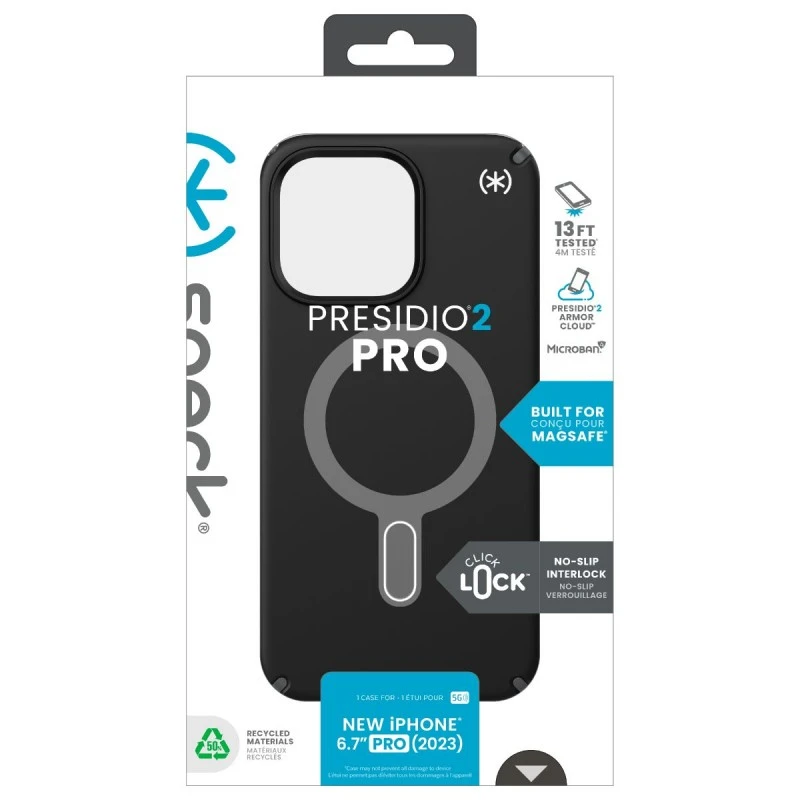 SPECK IPHONE 15 PRO MAX PRESIDIO2PROBLACK+MAGSAFE+CLICKLOCK