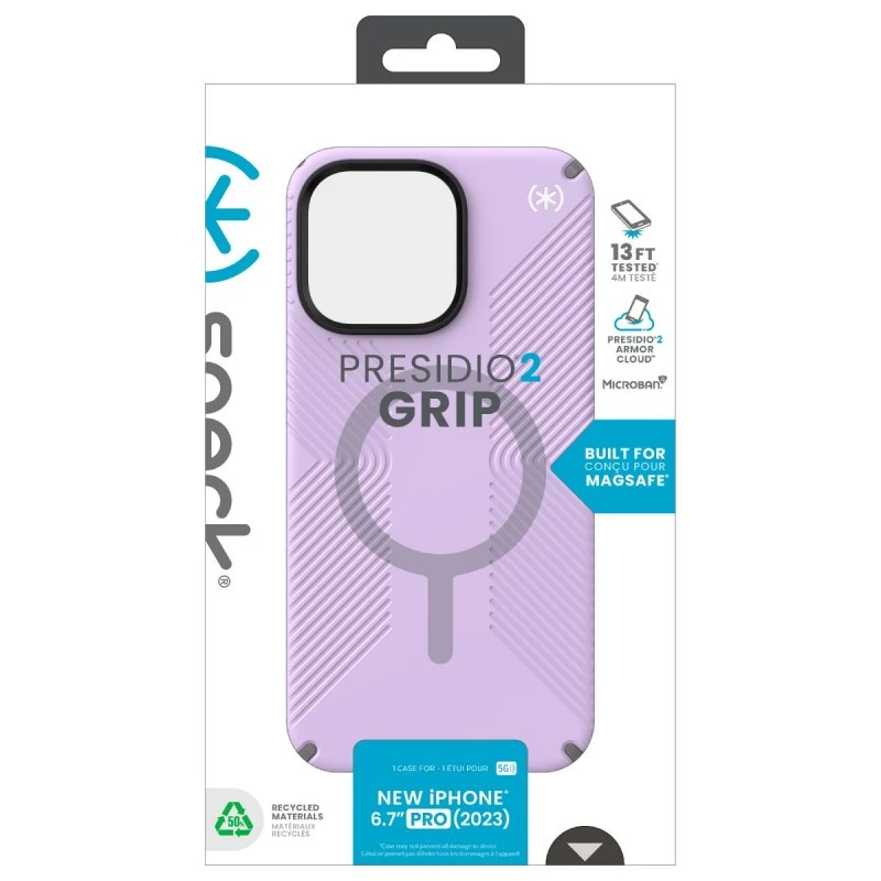 SPECK IPHONE 15 PRO MAX PRESIDIO 2GRIPSPRINGPURPLE+MAGSAFE