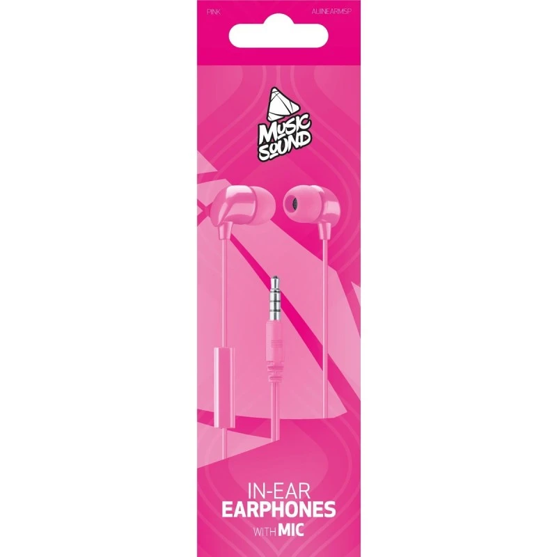 MUSIC SOUND AUINEARMSP HEADPHONES PINK