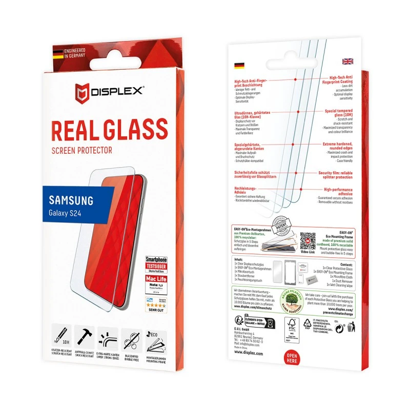 DISPLEX ПРОТЕКТОР SAMSUNG GALAXY S24 10H REAL GLASS 2D