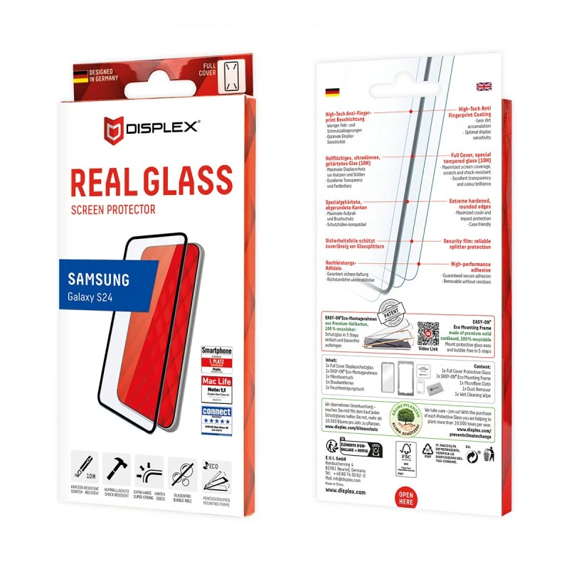 DISPLEX ПРОТЕКТОР SAMSUNG S24 10H REAL GLASS FULL COVER 3D