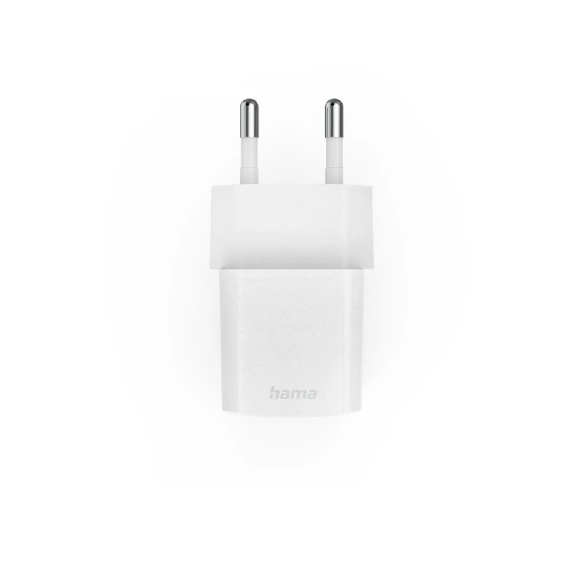 HAMA 187278 ECO ЗАРЯДНО 220V USB TYPE-C PD/QC 3.0 25W БЯЛО