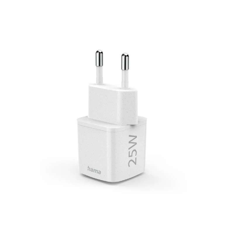 HAMA 187278 ECO ЗАРЯДНО 220V USB TYPE-C PD/QC 3.0 25W БЯЛО