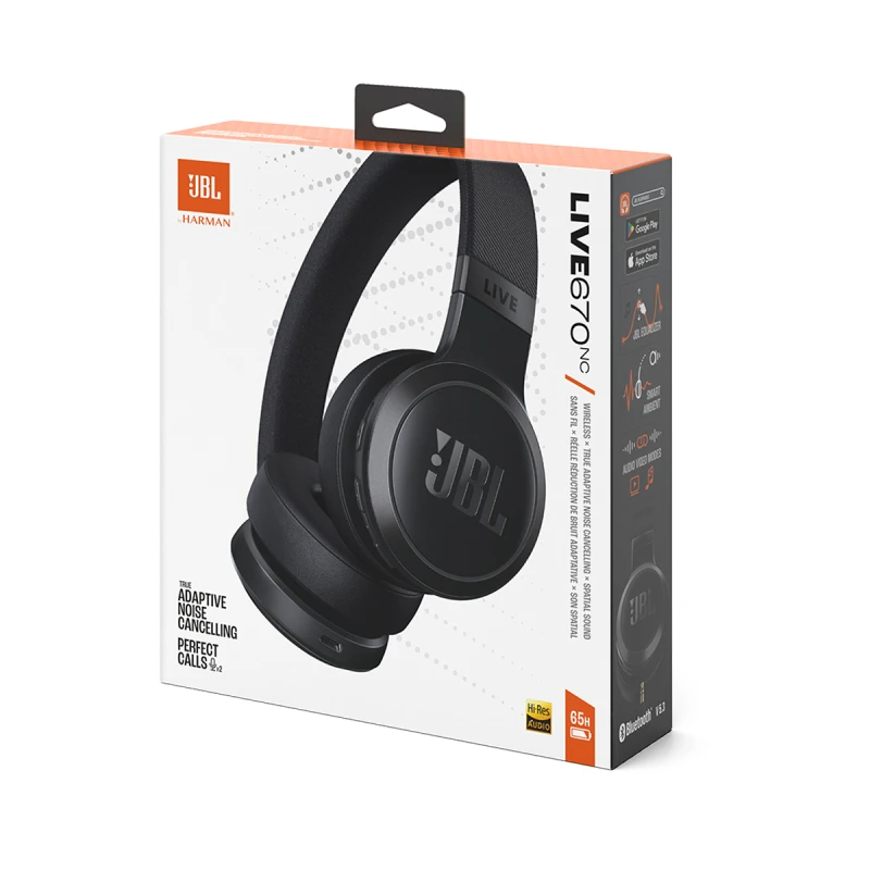 JBL LIVE 670NC HEADPHONES BLACK