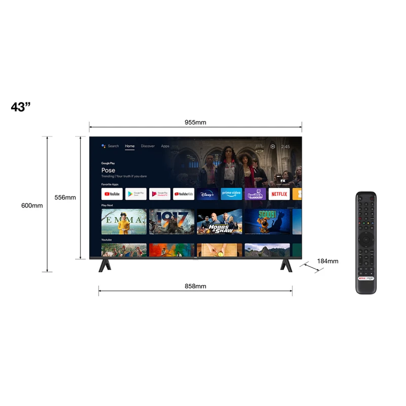 TCL 43S5400A FHD LED SMART TV ANDROID