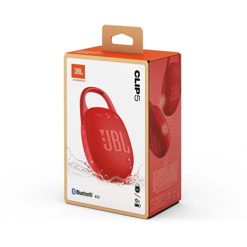 JBL CLIP 5 PORTABLE SPEAKER RED