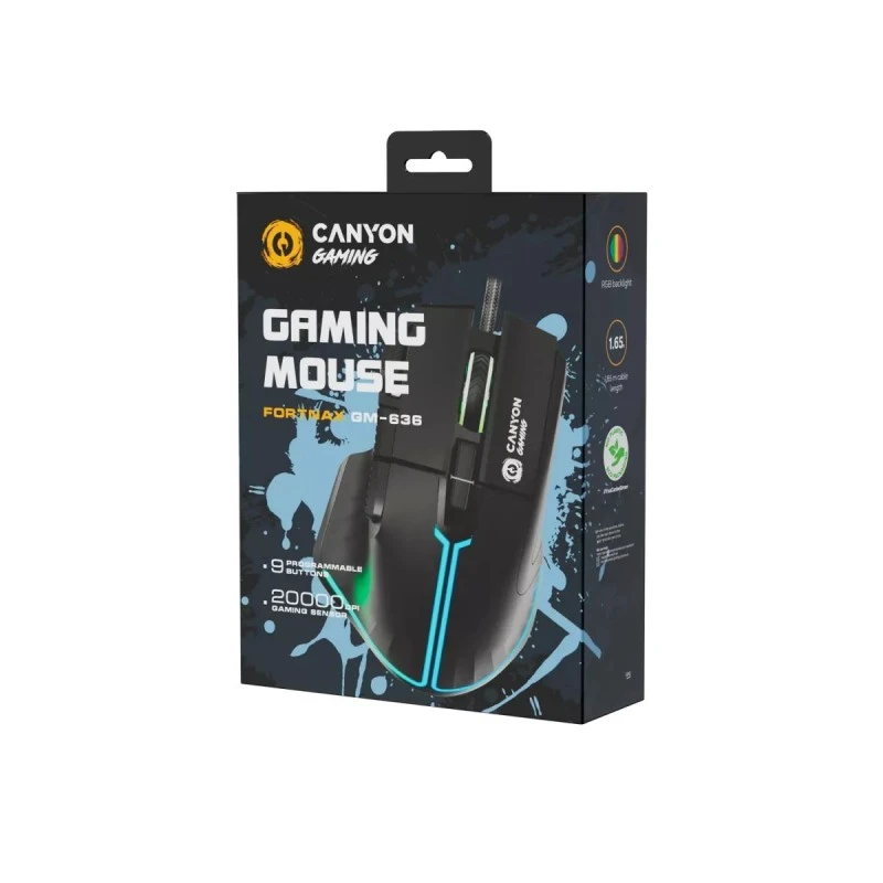 CANYON MOUSE FORTNAX CND-SGM636B RGB BLACK