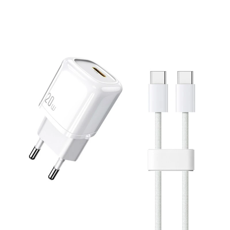 XMART USB TYPE-C CHARGER 12V QC4.0+PD 20W CABLE WHITE