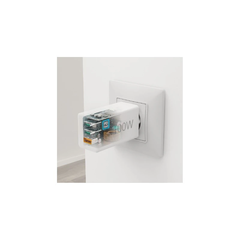 HAMA 201997 ЗАРЯДНО 2XUSB-C PD 1XUSB-A QC GAN 100W