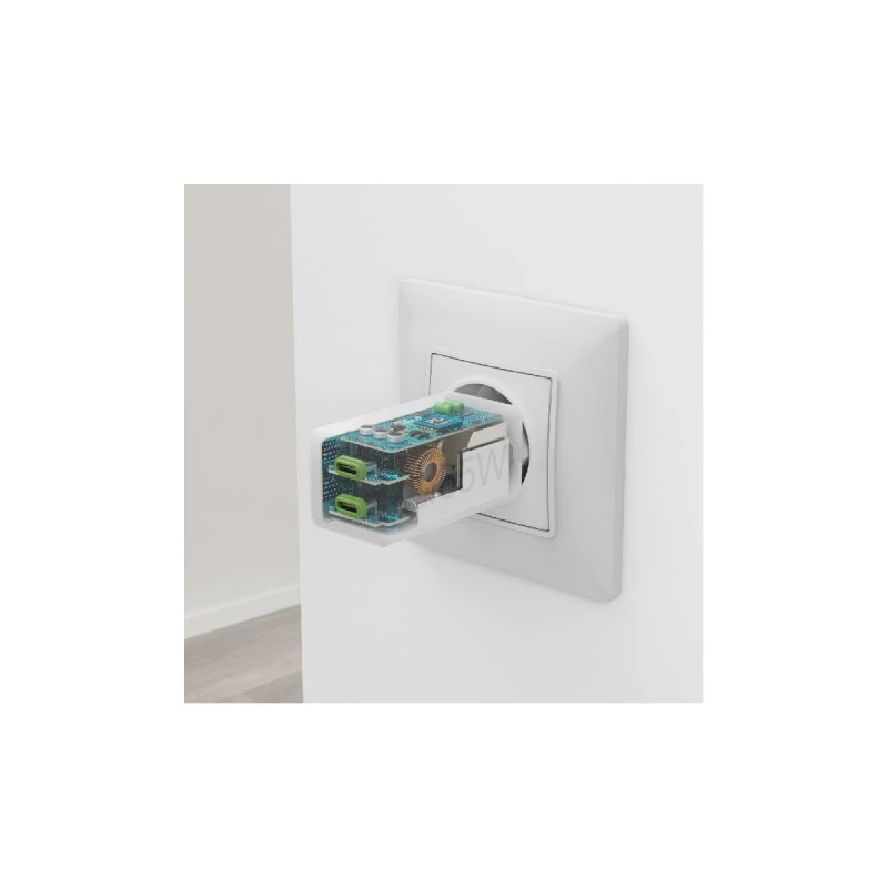 HAMA 201994 БЪРЗО ЗАРЯДНО 2XUSB-C PD GAN 65W БЯЛ