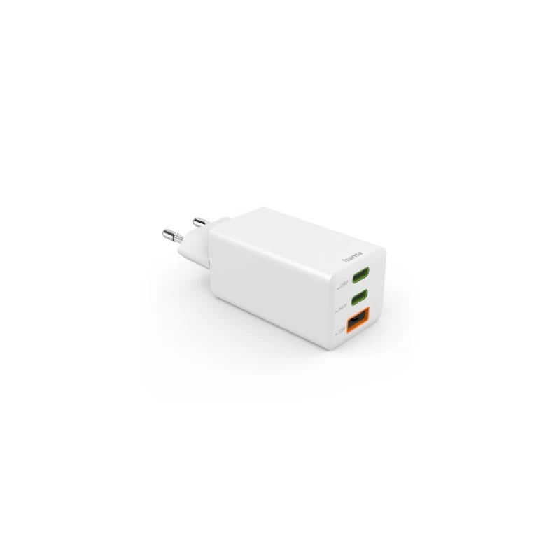 HAMA 201996 БЪРЗО МИНИ ЗАРЯДНО 2XUSB-C 1XUSB-A PD 65W БЯЛ