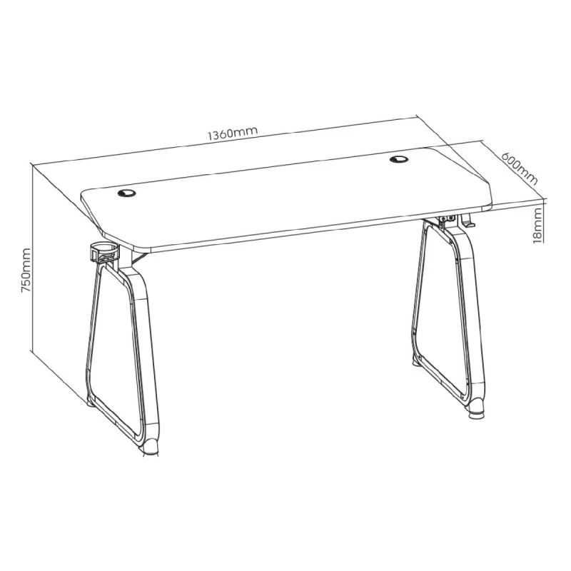 WHITE SHARK GAMING DESK MEDUSA